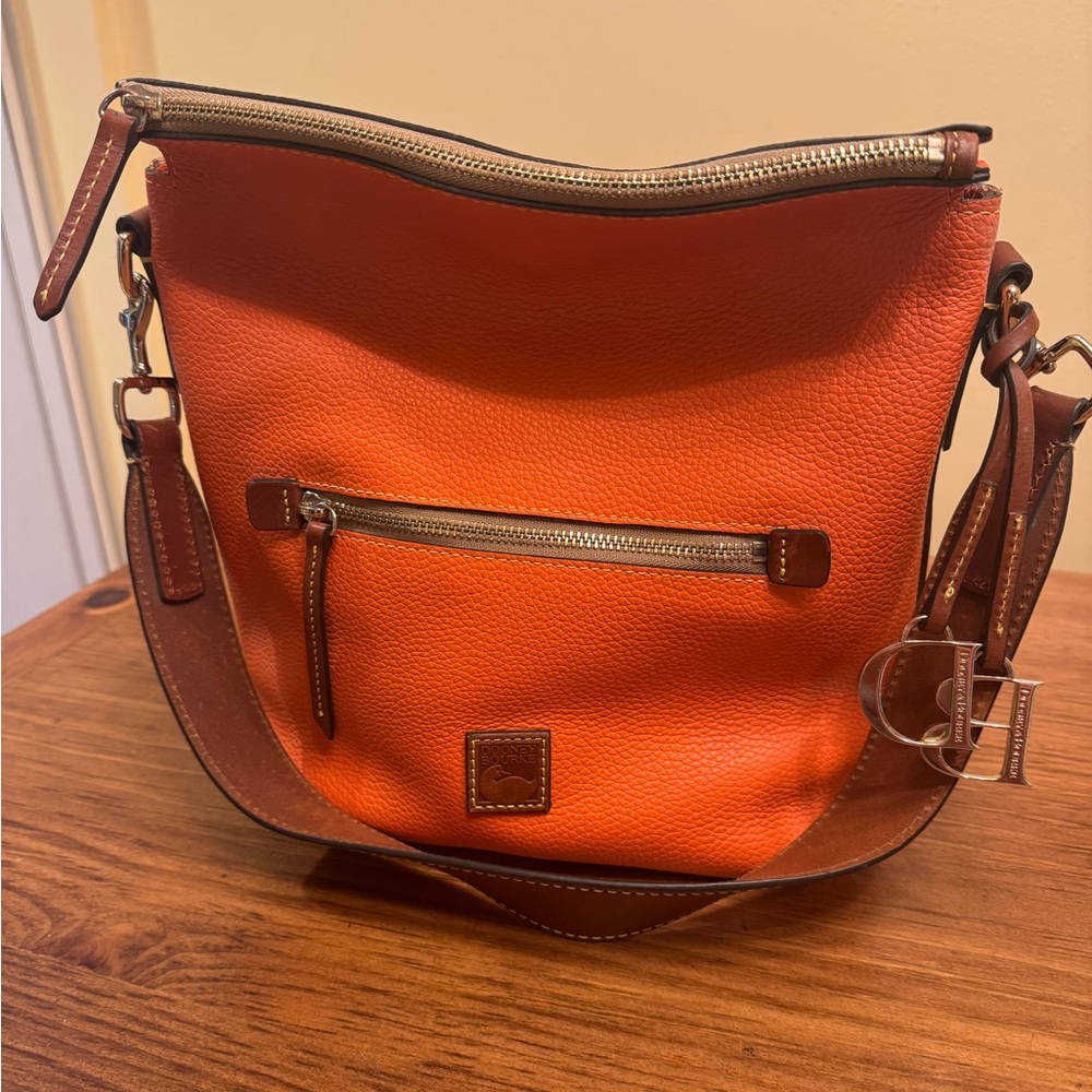 Dooney & Bourke Orange Leather Shoulder Bag